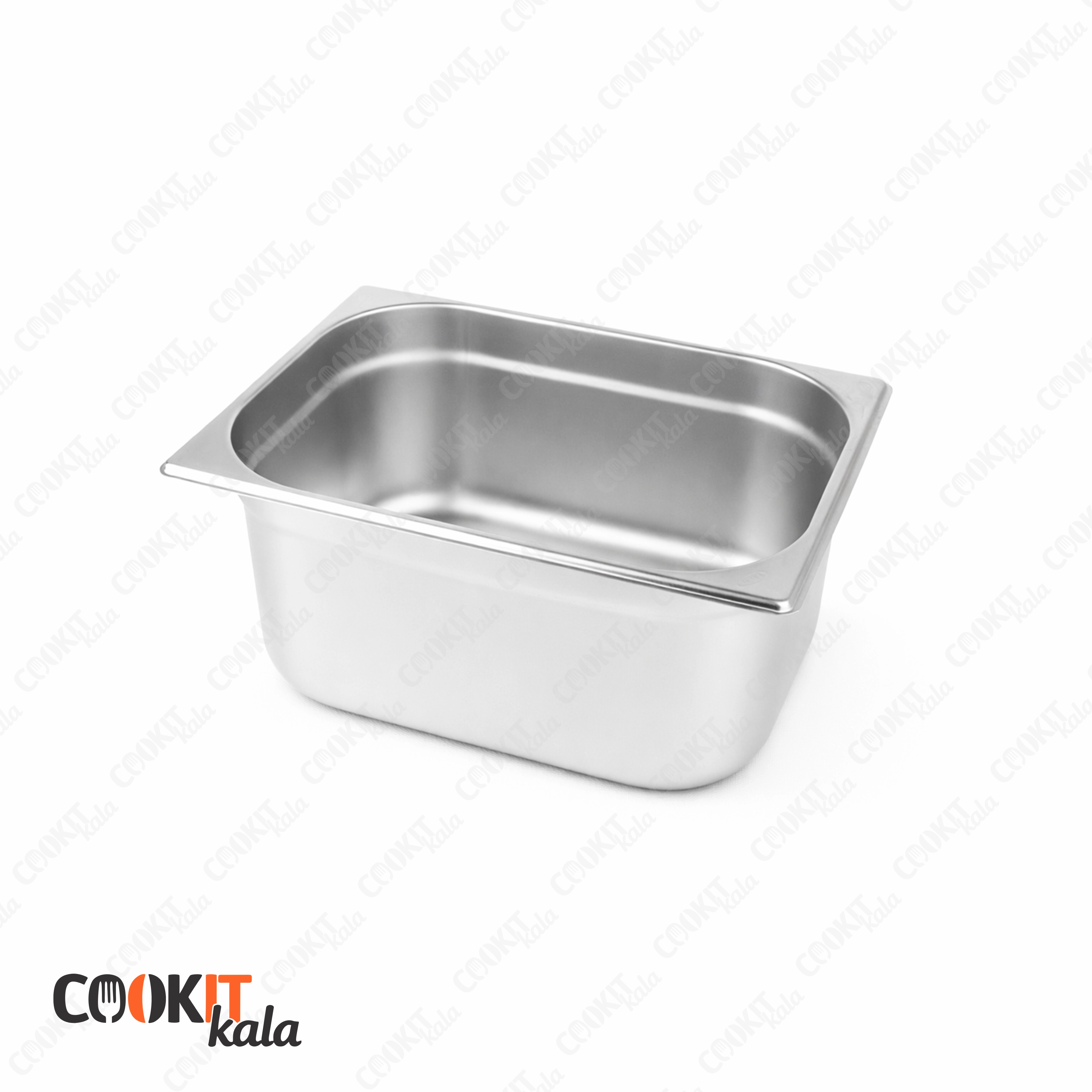 ظرف بن ماری ۱/2 استیل عمق 15 سانتی‌متر سبک (بدون درب)