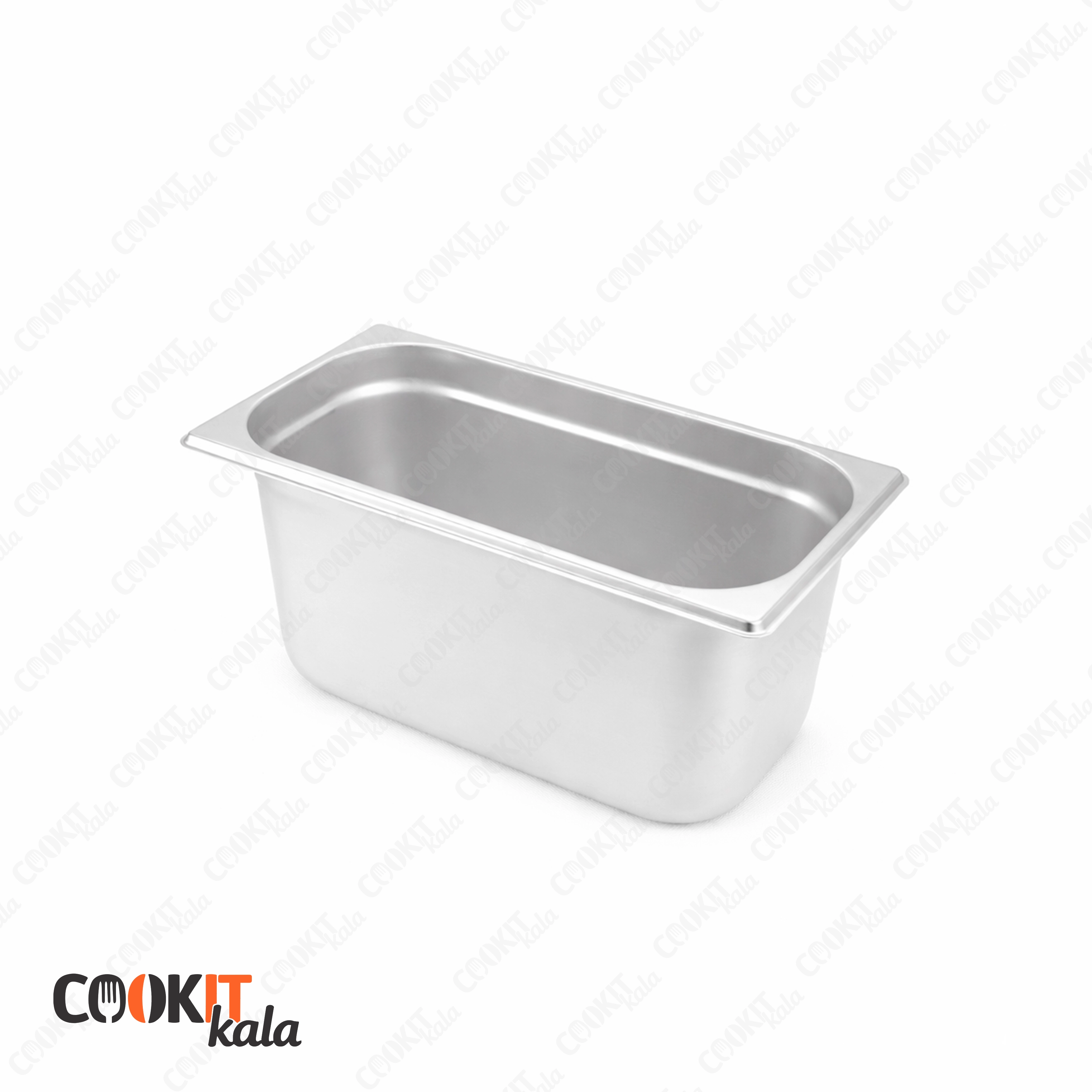 ظرف بن ماری 1/4 استیل عمق 15 سانتی‌متر سنگین (بدون درب)