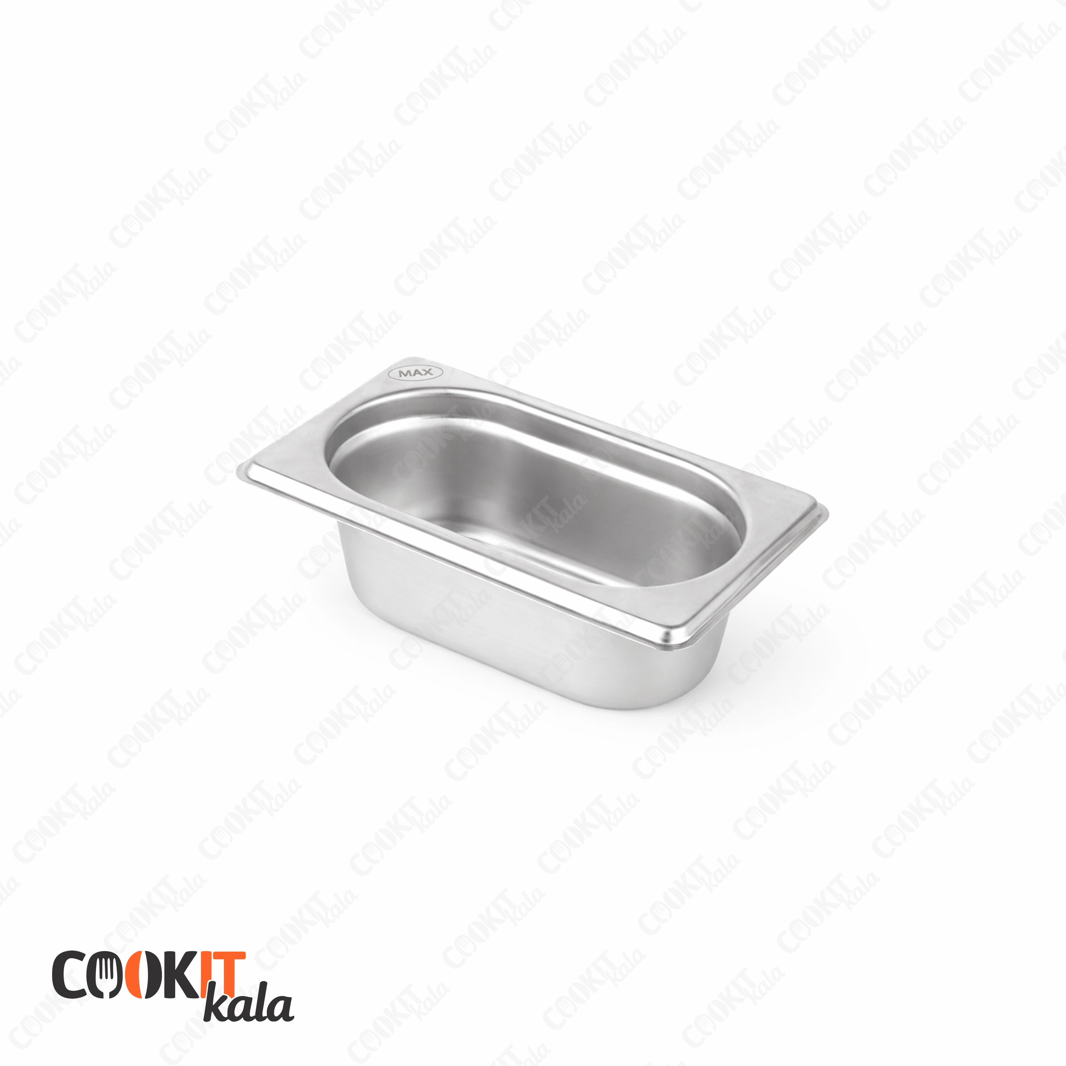 ظرف بن ماری 1/9 استیل عمق 6.5 سانتی‌متر سنگین (بدون درب)